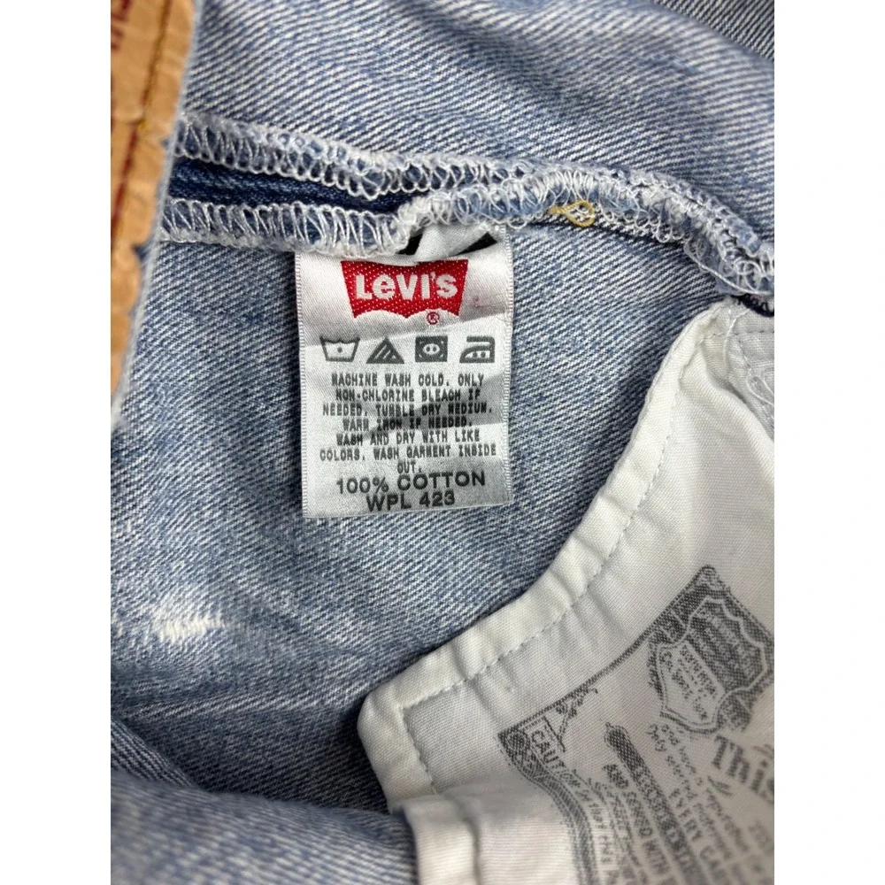 Levis 501 Men's 36x30 Y2K Medium Light Wash Grungy Skater Distressed Faded Jeans